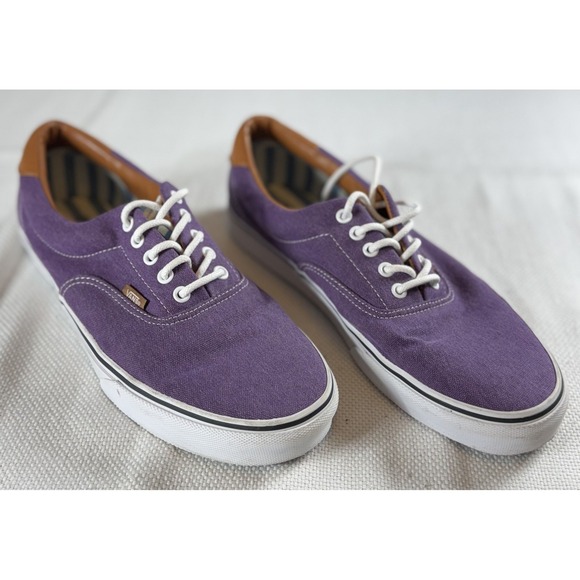 Vans Shoes Mens Size 11.5 Purple Canvas Low Top Lace Up Casual Skate‎ Sneakers - Picture 2 of 10